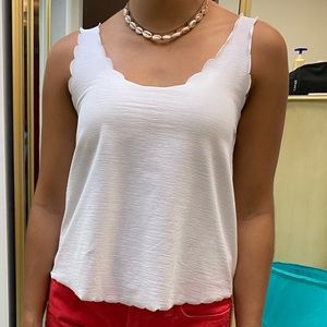 White Top Shop petal tank top